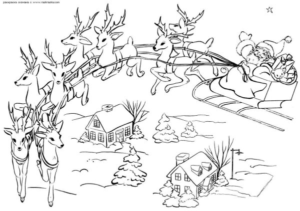 Раскраска зимние фантазии