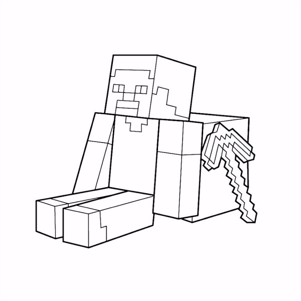 Раскраска лего Стив