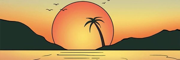 Дети на закате солнца