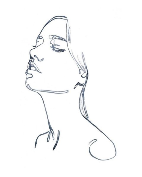 Лицо с боку скетч