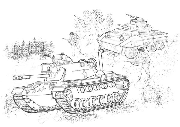 Раскраска танки для детей