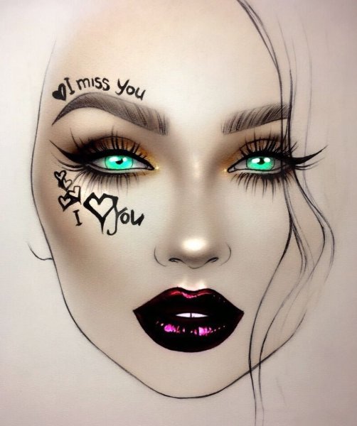 Нарисованный макияж