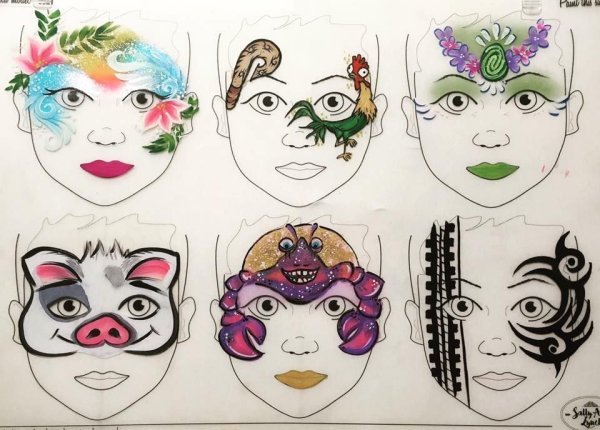 Эскизы грима на лице