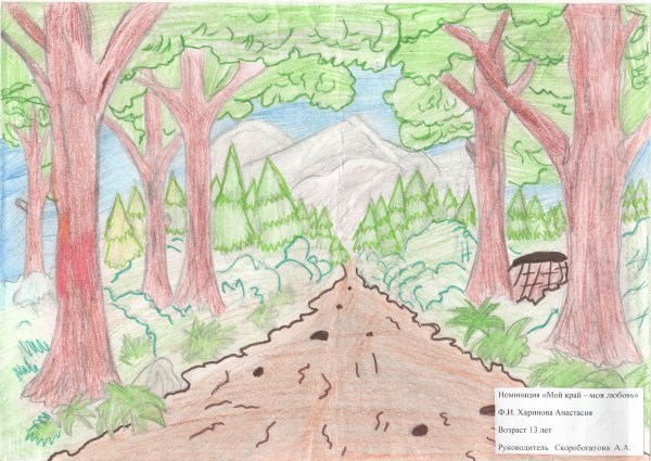 Рисунок на тему любимый уголок природы