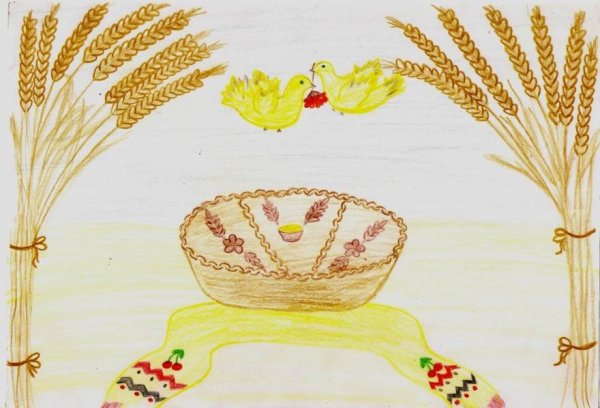 Раскраски колоски и хлеб