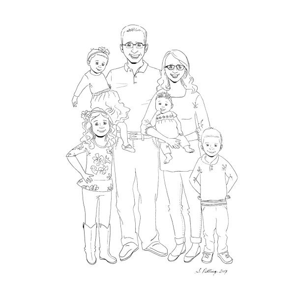 Семья рисунок карандашом