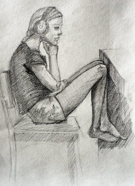 Фигура человека в интерьере рисунок