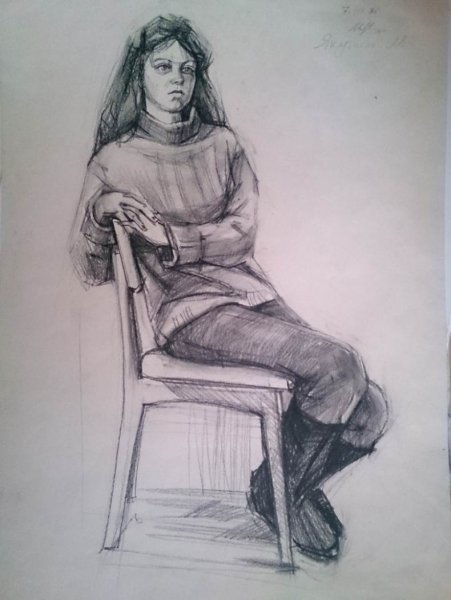 Человек в интерьере рисунок