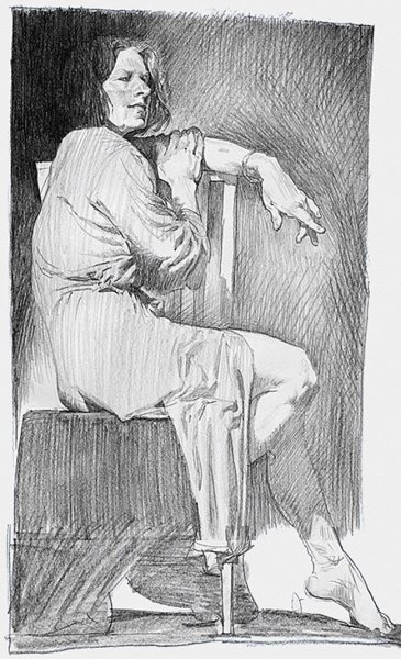 Наброски людей в интерьере