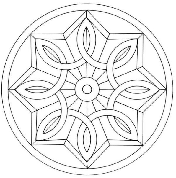 Геометрический орнамент в круге