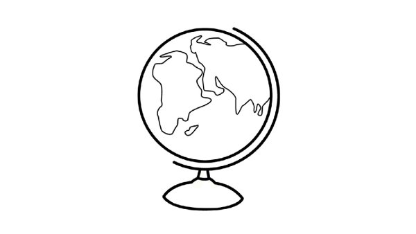 Глобус раскраска