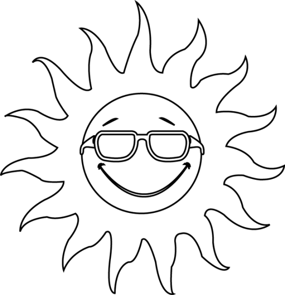 Солнце раскраска