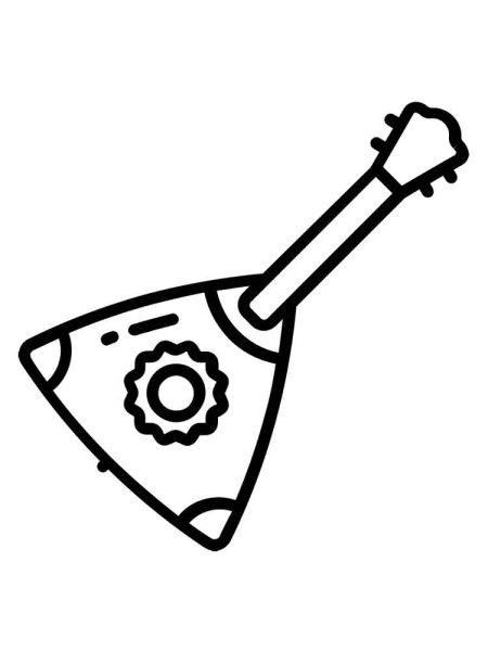 Балалайка раскраска для детей