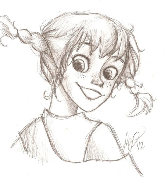 Пеппи длинный чулок нарисовать