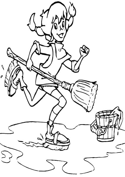 Пеппи длинный чулок