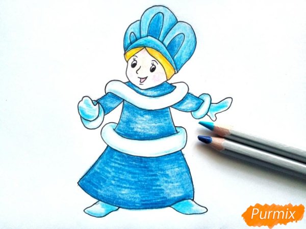 Рисование Снегурочки