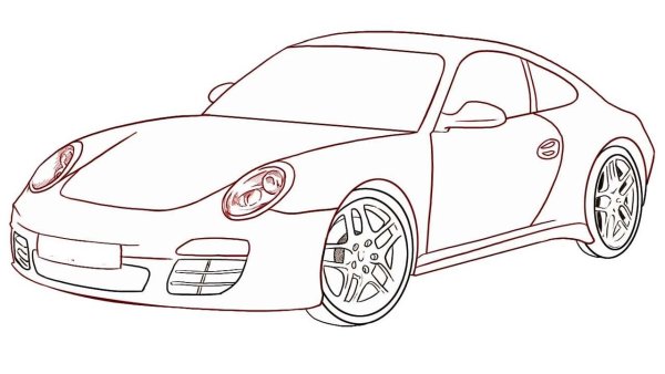 Рисунок автомобиля карандашом