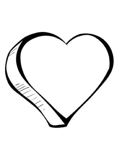 Сердце раскраска