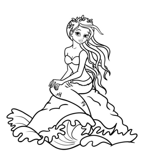 Русалка рисунок для детей