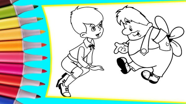 Малыш и Карлсон рисовать