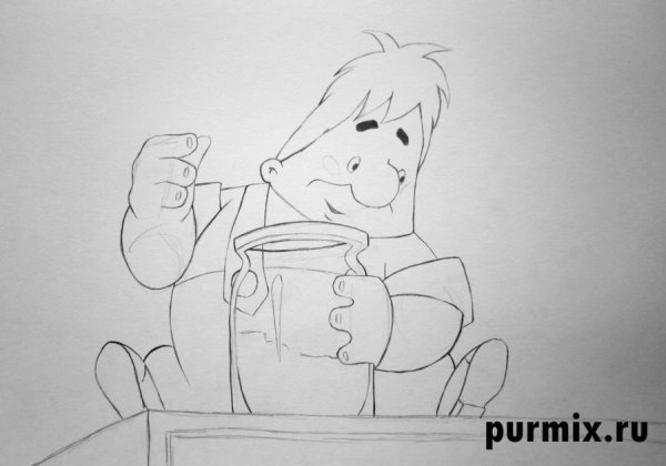 Карлсон рисунок карандашом