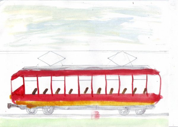 Раскраски для мальчиков трамвай