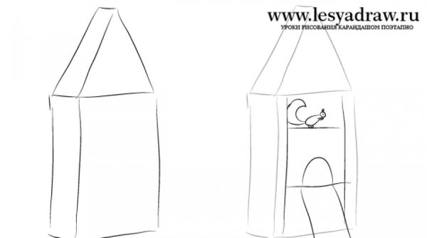 Иллюстрация к сказке Пушкина о царе Салтане белка