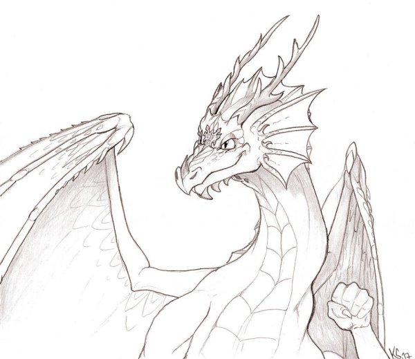 Рисунки драконов карандашом
