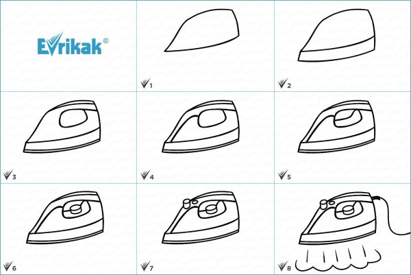 Рисование с детьми утюг