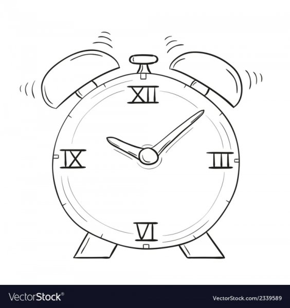 Часы раскраска для детей