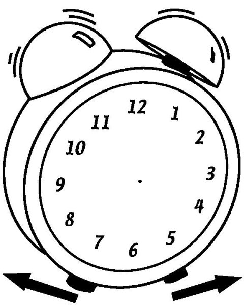Будильник рисунок