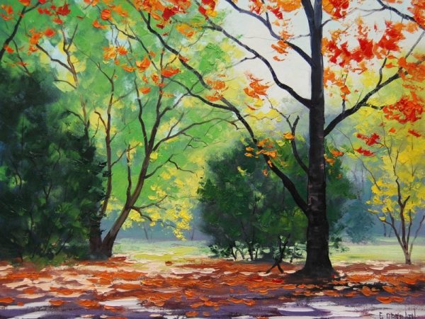 Осенний пейзаж набросок