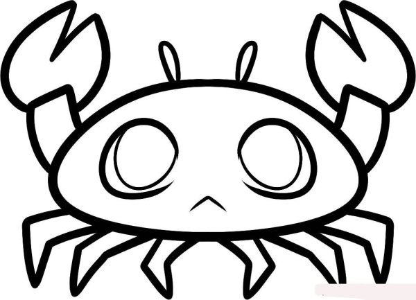 Краб трафарет
