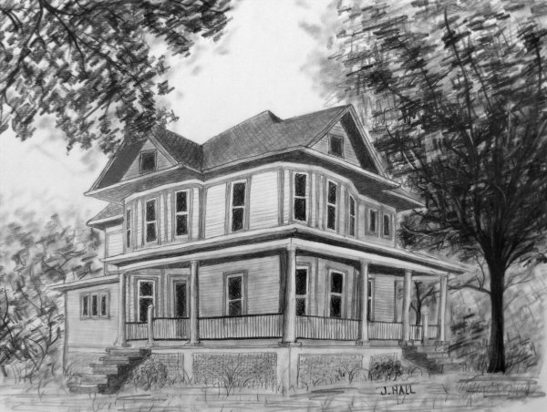 Раскраска. Домики