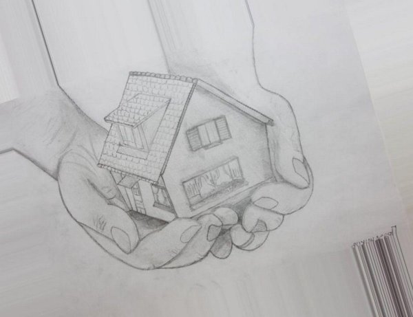 Дом карандашом