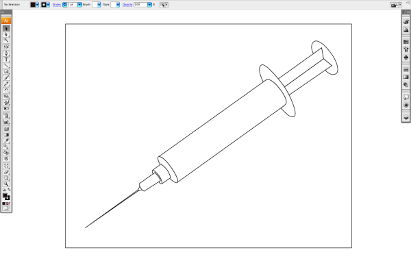 Рисунок пошагово шприц