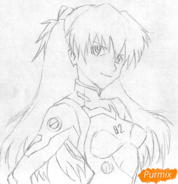 Евангелион срисовка Синдзи