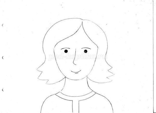 Эскиз лица человека
