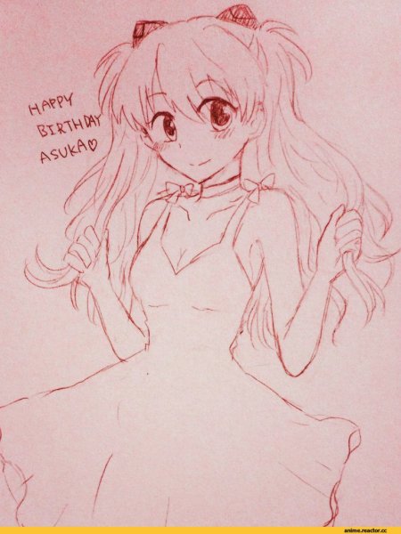 Аска Лэнгли для срисовки