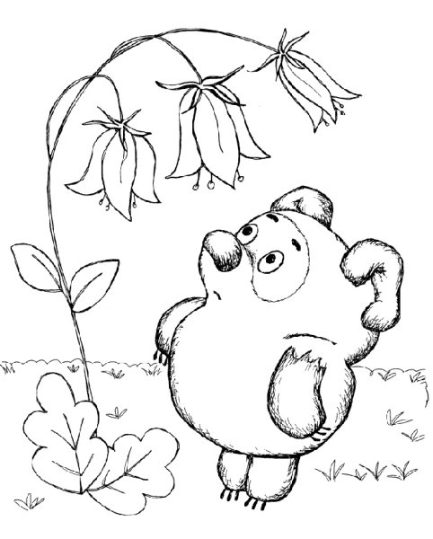 Винни пух рисунок карандашом