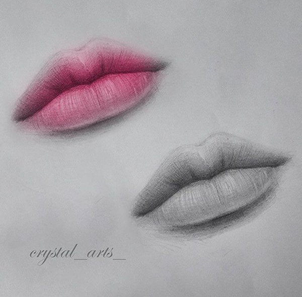 Губы рисунок