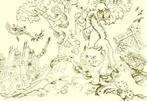 Лукоморье раскраска