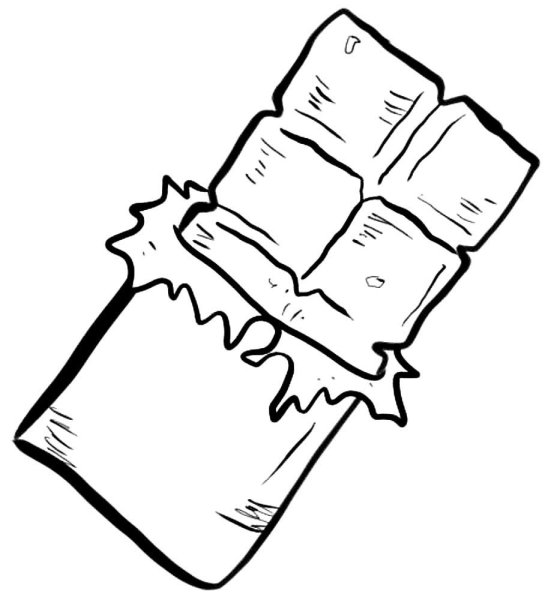 Шоколад раскраска для детей