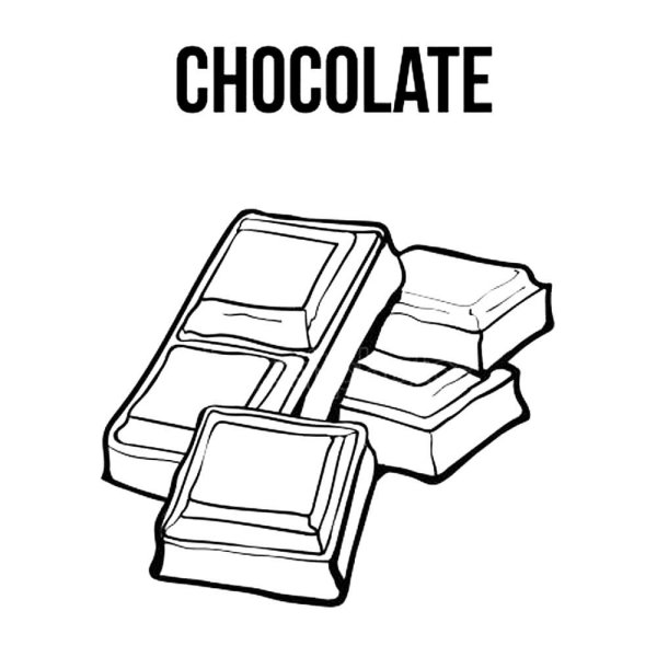 Плитка шоколада черно белая