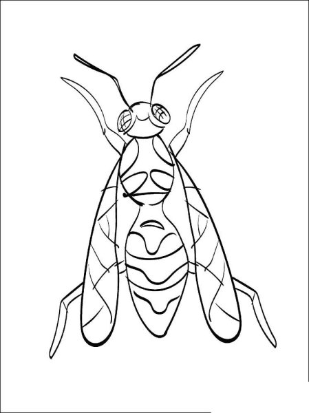 Оса для раскрашивания детям