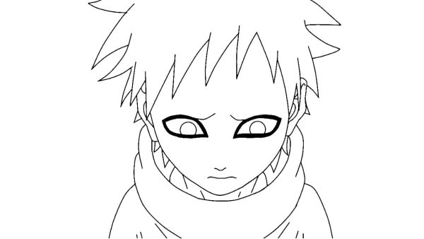 Раскраски Наруто Гаара