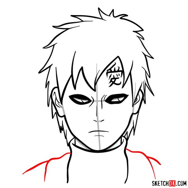 Гаара и Наруто для срисовки