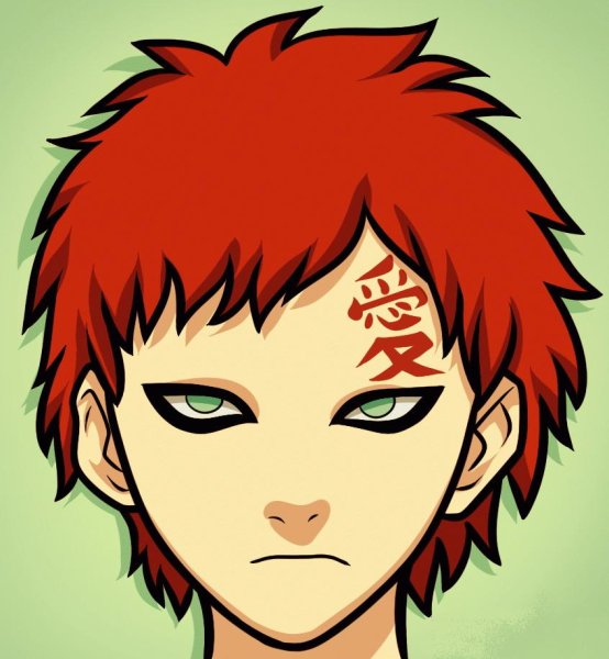 Аниме скетчи Наруто Гаара