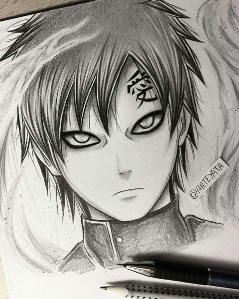 Раскраски Наруто Гаара