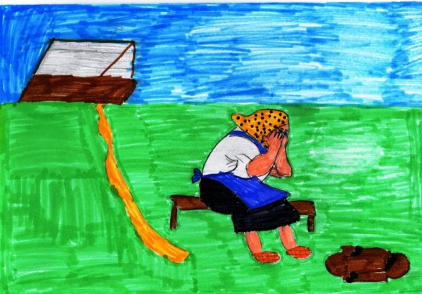 Раскраски по сказке Пушкина о рыбаке и рыбке